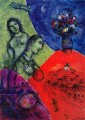 Selbstporträt mit Blumenstrauß des Zeitgenossen Marc Chagall